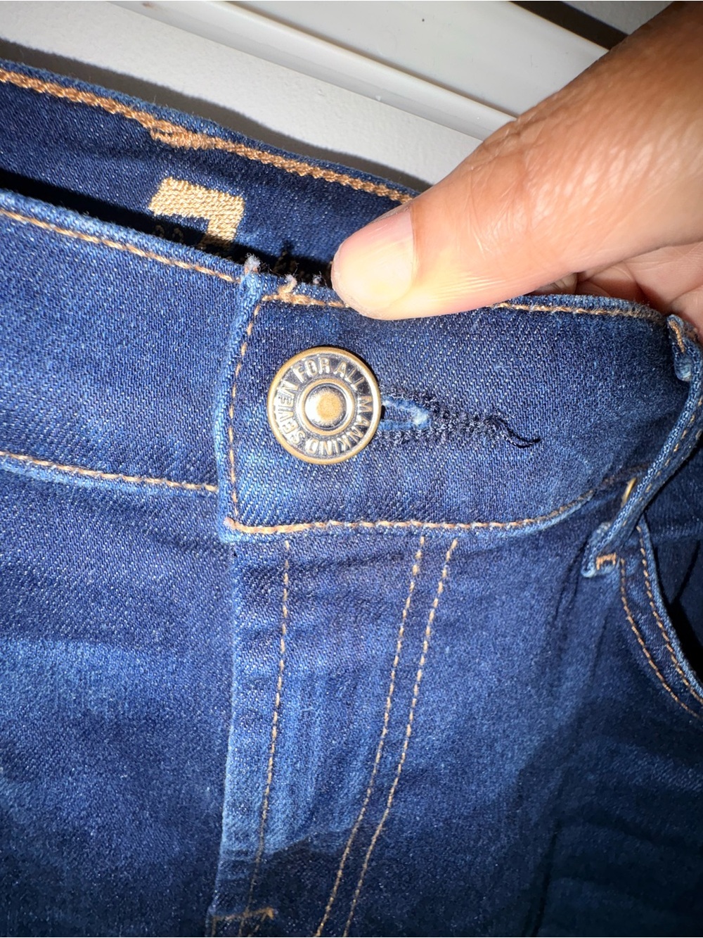 7 For All Mankind Mid-Rise Bootcut Dark Indigo Blue Jeans Size 30 - Picture 7 of 14